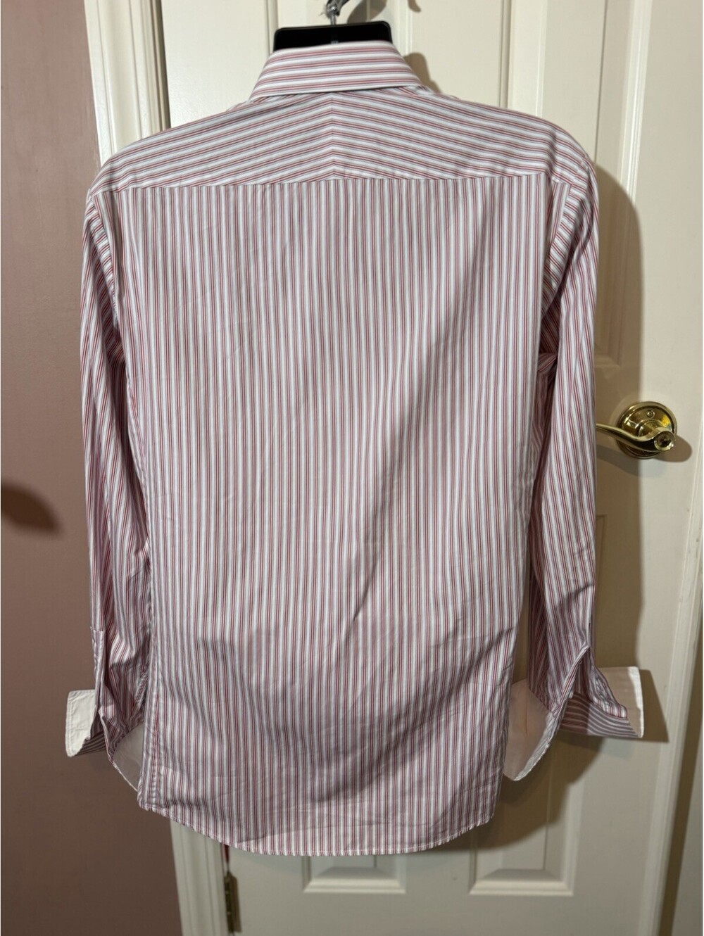 Thomas Pink 2012 Special Edition Olympics Dress Shirt Red Blue Stripes Size 16.5 - Picture 3 of 6
